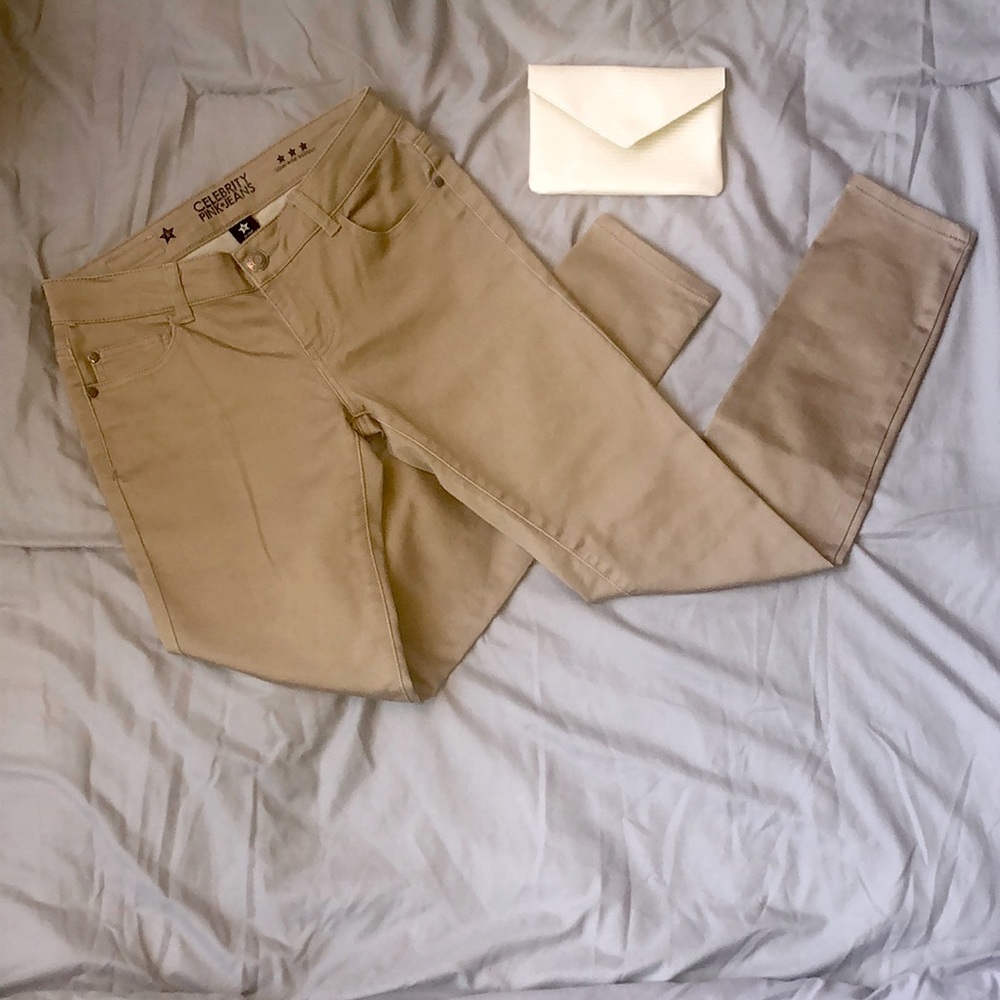 Celebrity Pink Skinny Jeans Khaki Size 5